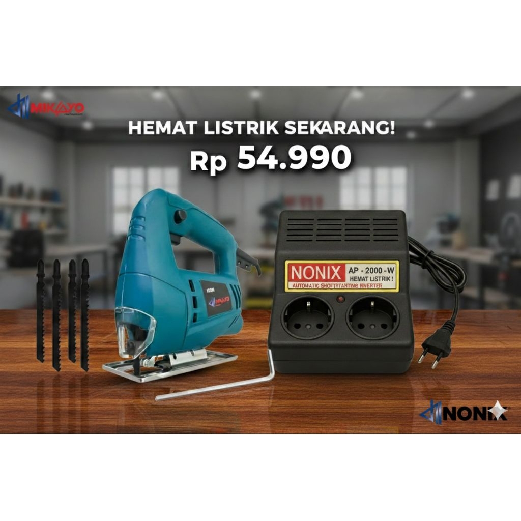 anti jeglek penahan listrik Nonix  2000 watt inverator auto start stabilizer