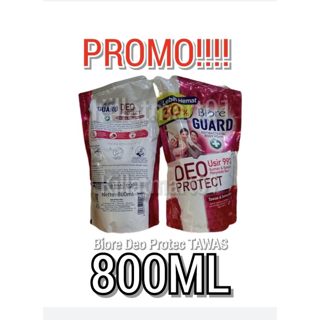 PROMO!!! Biore body wash Guard Tawas 800ml