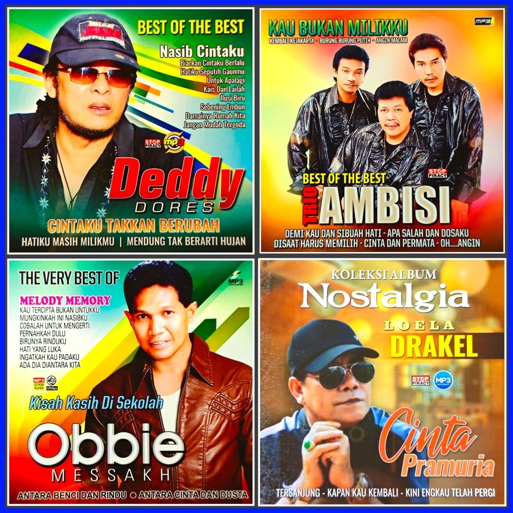 Kaset MP3 Audio Lagu Pop Kenangan Deddy D - Trio Ambisi - Obbie Mesakh- Loela Drakel Album Nostalgia