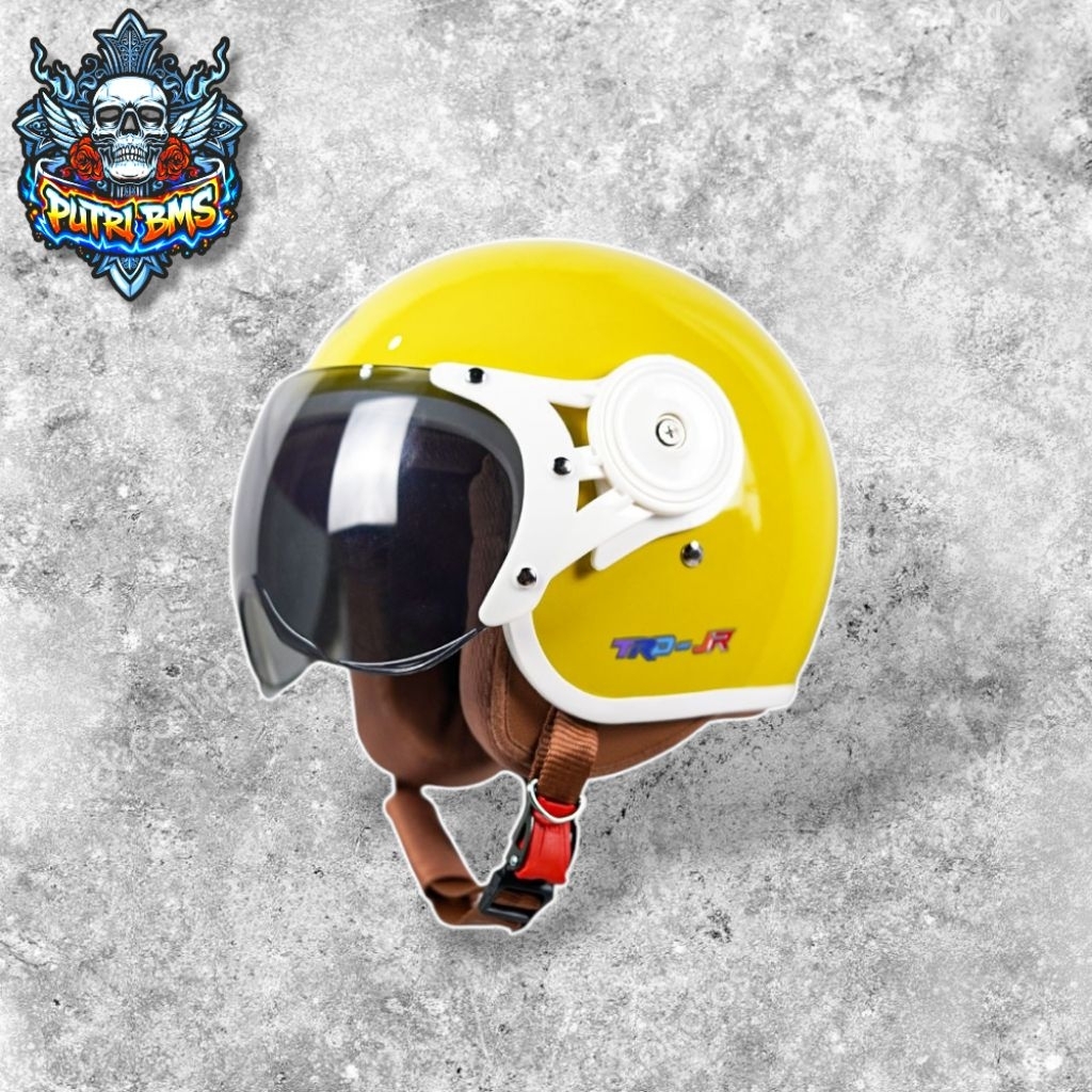 Helm TDR Junior Bogo Pilot Anak Usia 4-12 Tahun | Helm Half Face SNI Original