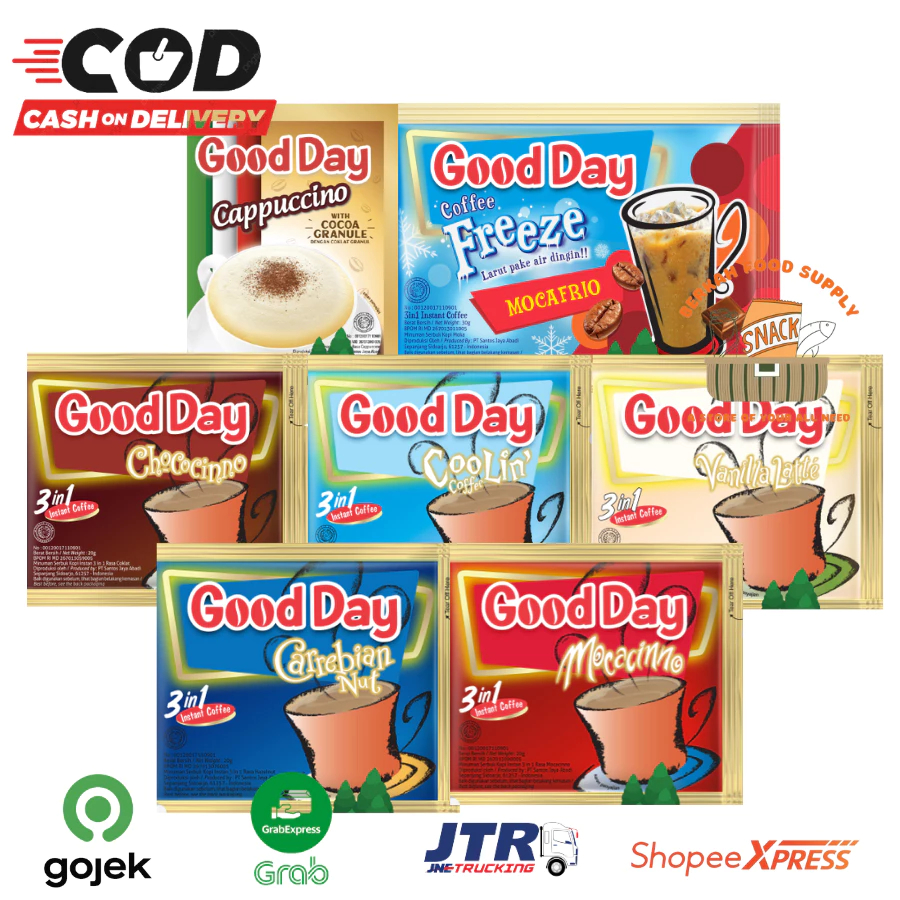GOOD DAY Kopi Instan 3in1 Renceng Semua Varian Rasa Halal Serbuk