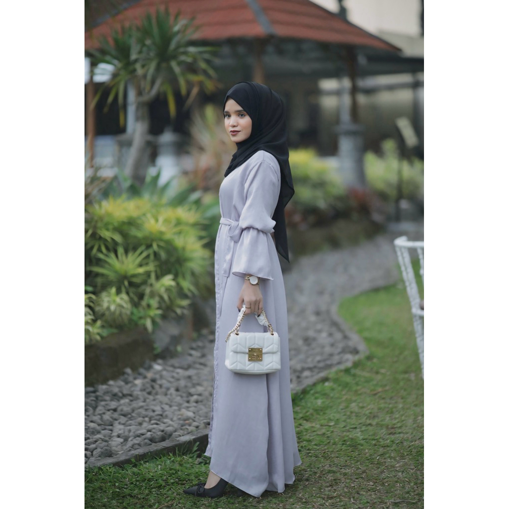 Zaafashion - Haneen Set Abaya Outer Inner Belt | Abaya Silk | Long Cardigan