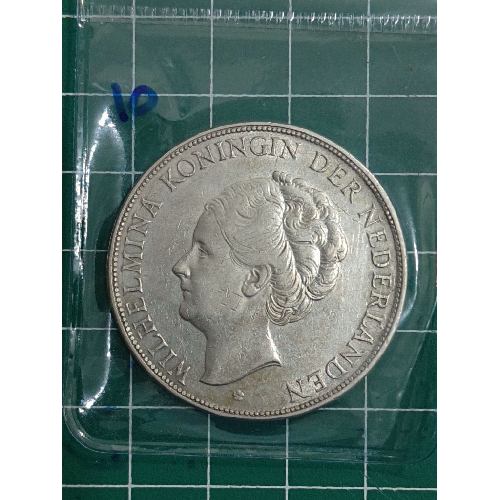 KOIN PERAK WILHELMINA 2,5 GULDEN (10)