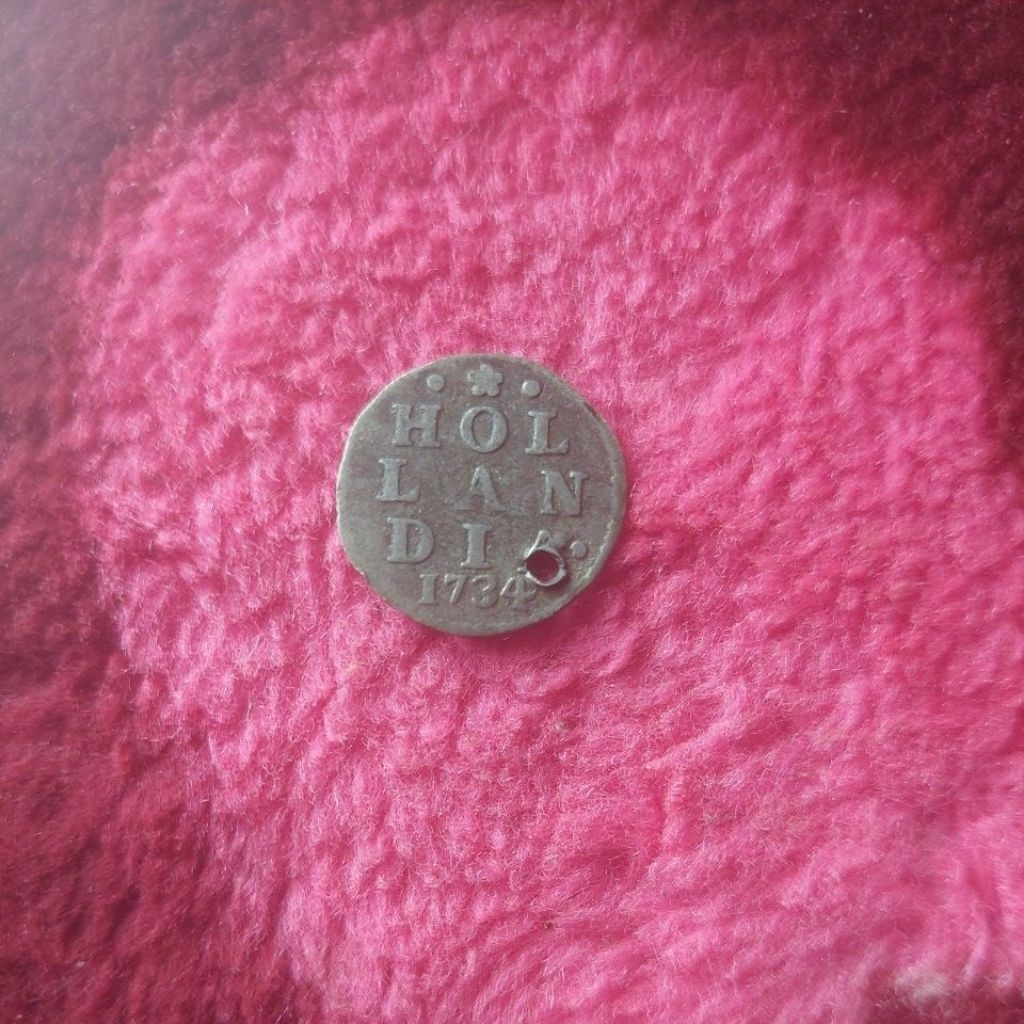 2 stuiver perak Holandia 1734 asli