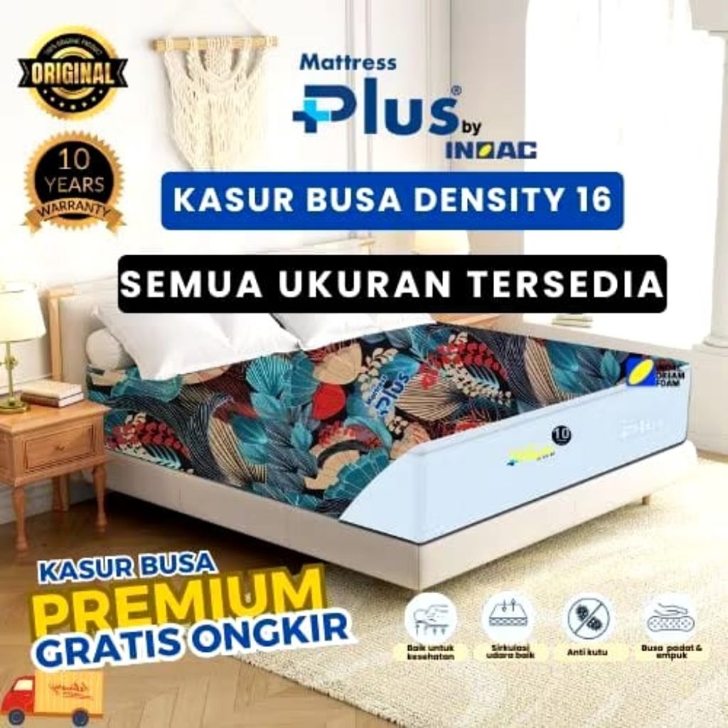 Kasur Busa Inoac Mattress Plus Spark D 16 Tebal 20cm Garansi Resmi 10 Tahun 180x200x20 160x200x20 14