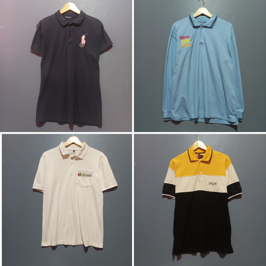 Kaos Kerah Polo Minus Rijek Defect Bekas Pakai | Kaos Pria All Size Jumbo Dan Kecil