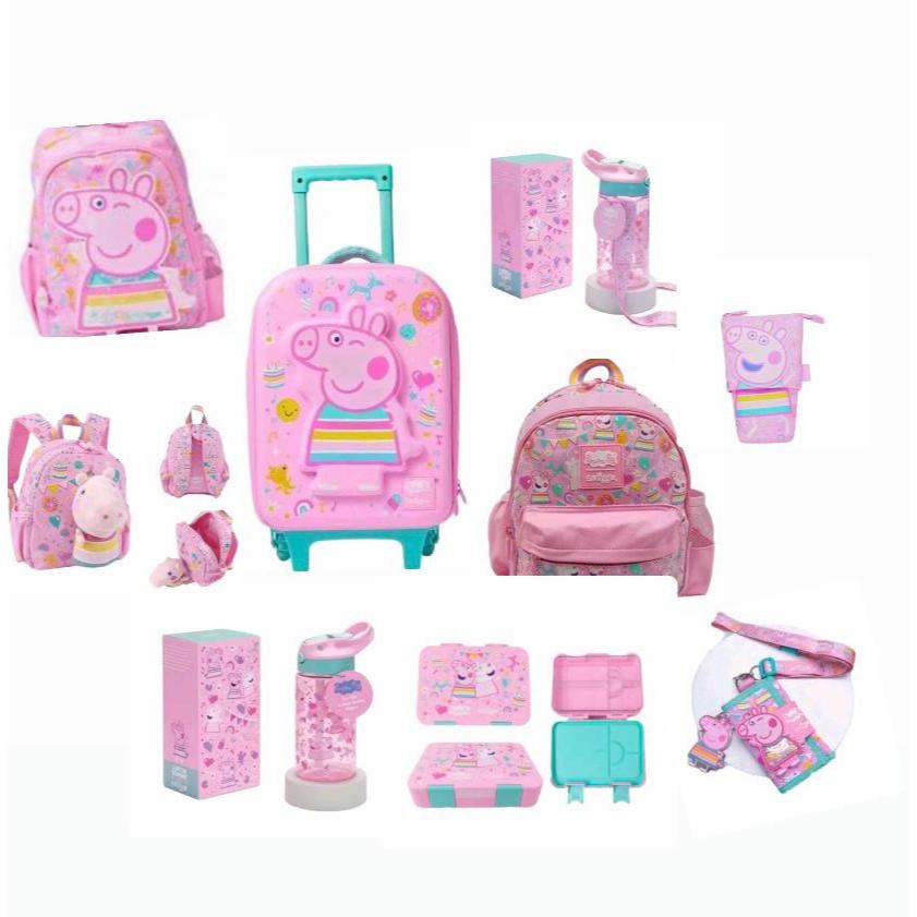 PEPPA PIG SET PERLENGKAPAN SEKOLAH TAS BOTOL MINUM DOMPET TEMPAT MAKAN ANAK LUCU