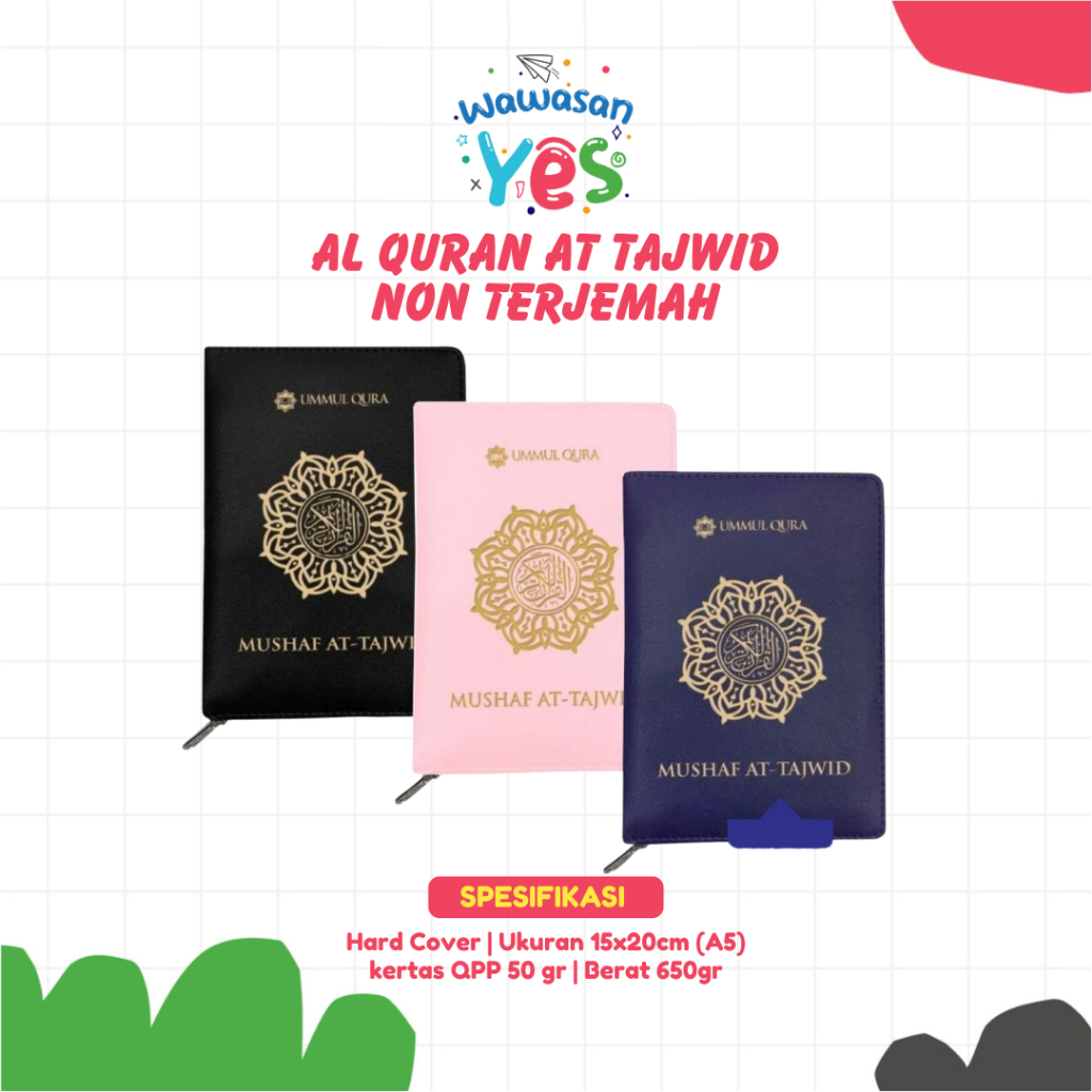 al quran alquran kecil mini saku sedang resleting tajwid warna al hufaz terjemah terjemahan