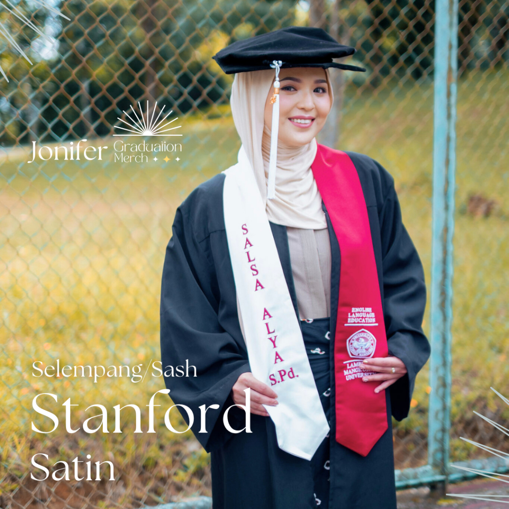 Selempang Wisuda - Sidang - Sempro - Bahan Satin Premium - Selempang Premium - Selempang Leher