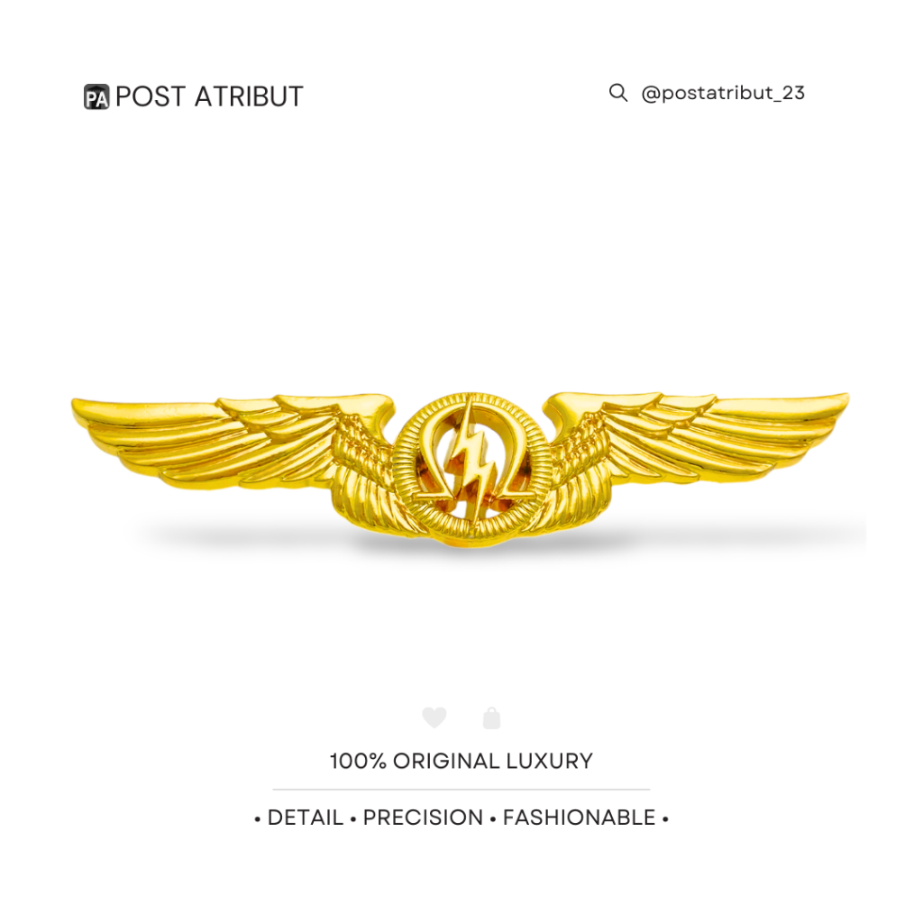 100% LUXURY Brevet Elektro TNI AU / Wing Electro AU / Produk Premium / Angkatan Udara / PDH PDU Kedi