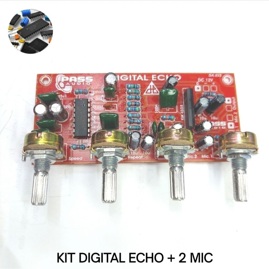 TONE CONTROL KIT ECHO 2 MIC SUPER DIGITAL ECO PASS AUDIO / KIT DIGITAL ECHO 2 MIC MIRIP DTK , TURNER