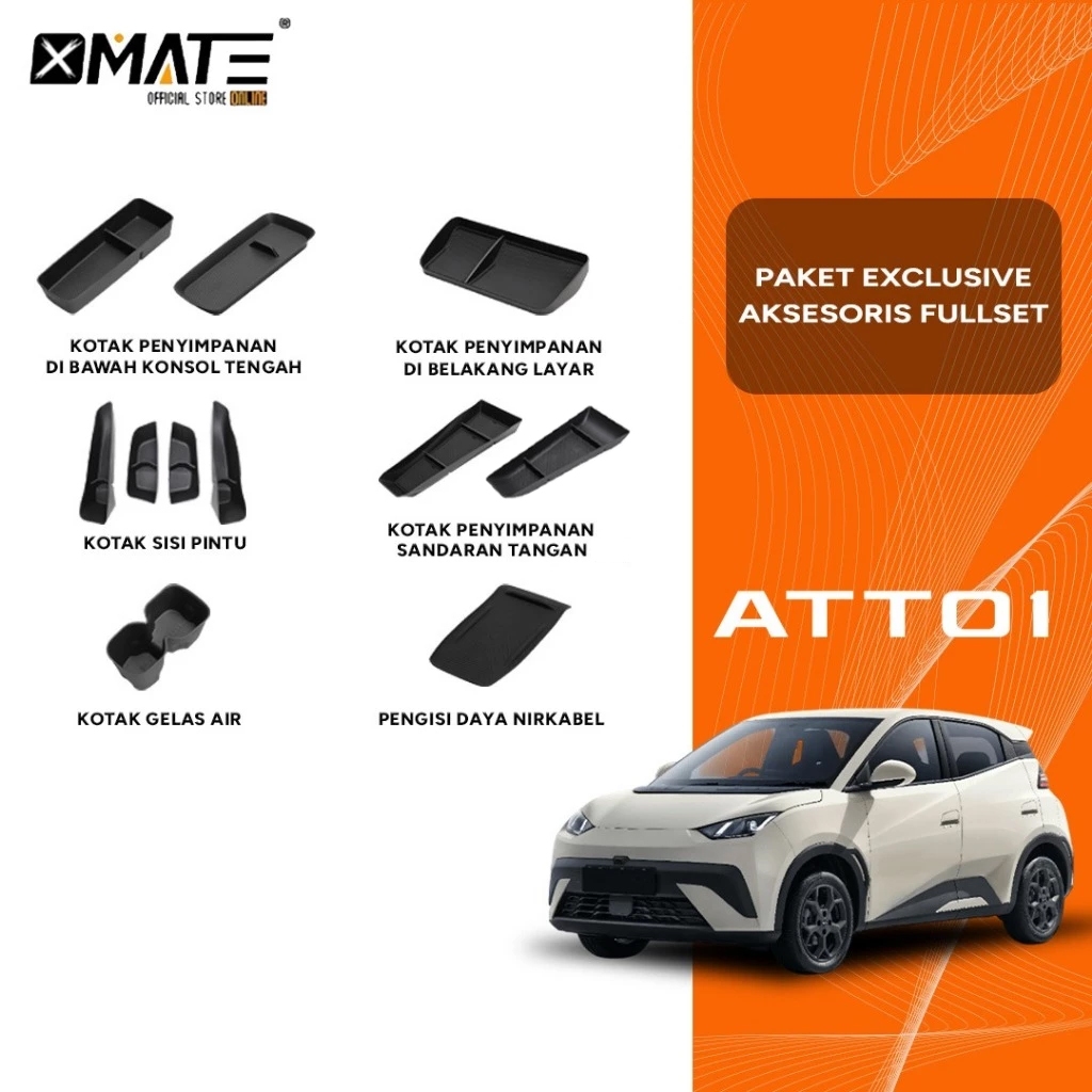 Xmate Aksesoris Mobil Organizer Kompartemen BYD Atto 1