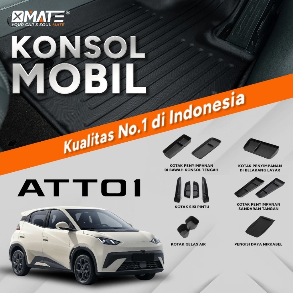 Xmate Aksesoris Mobil Organizer Kompartemen BYD Atto 1
