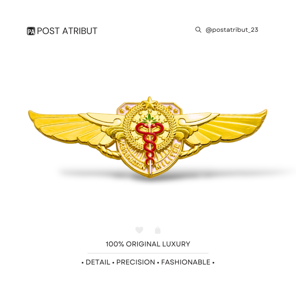 100% LUXURY Brevet Kesehatan Militer TNI AD/ Wing Kesmil TNI AD/ Atribut Tentara Angkatan Darat / PD