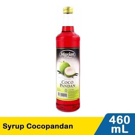 Minuman Syrup Marjan Squash Rasa Coco Pandan Kemasan Botol Isi 460 Ml Sirup Marjan Cocopandan