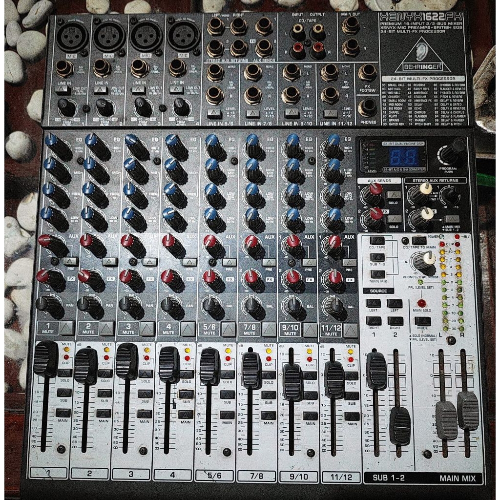 mixer behringer 1622fx original normal second nominus effex nyessss barang lawas pcb biru
