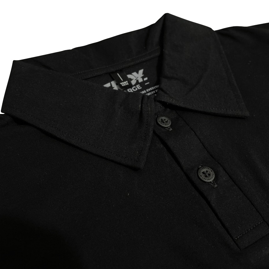 Troy Company Wangky Polo Shirt Full Black Amoeba - Kaos Polo Hitam WKD 2988