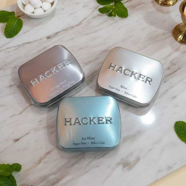 HACKER Permen Rasa Mint 16gr Bebas Gula - Halal Sugar Free