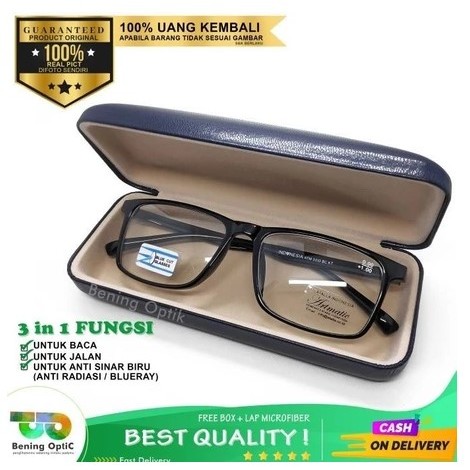 Kacamata Plus 3 In 1, Double Fokus,Untuk Baca Jalan Anti Radiasi2