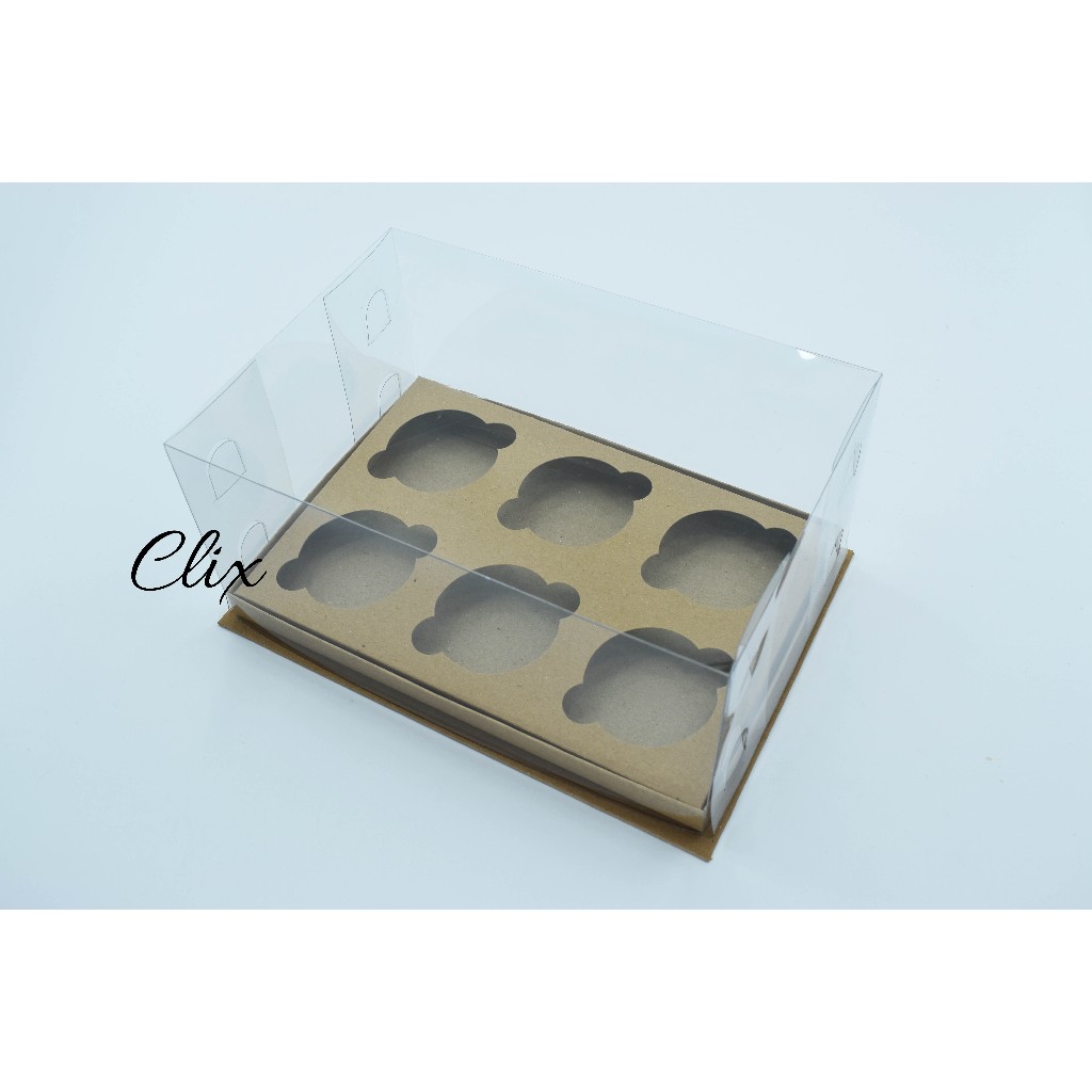 Box cupcake isi 6 kraft