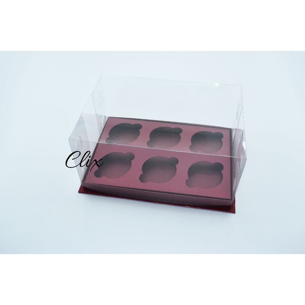 Box cupcake isi 6 red