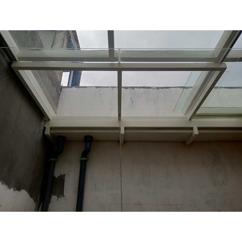 Kanopi Sliding Kaca Clear Tempered 8mm