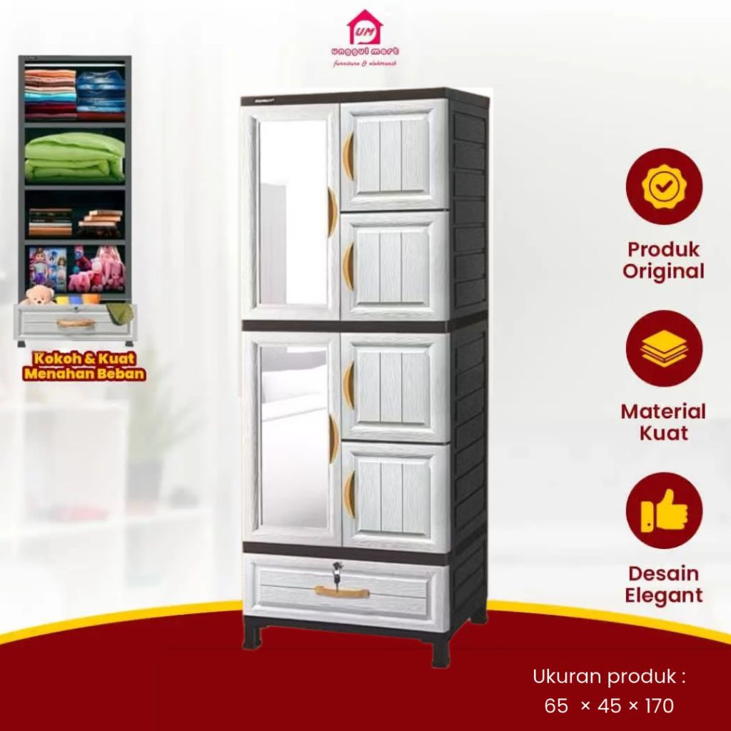 Almari Plastik Napolly seri BCBC MU 48 D Unggul Mart