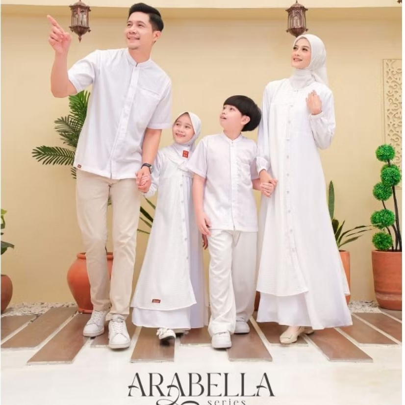 SARIMBIT KELUARGA KEKE ARABELLA SERIES WHITE / BAJU PUTIH