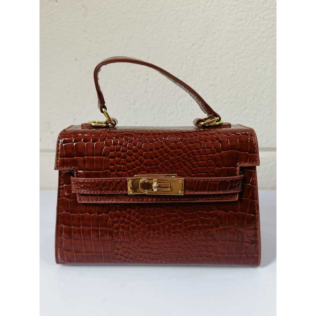 TAS WANITA ELEGAN MOTIF CROCO – HANDBAG PREMIUM MODEL KELLY STYLE