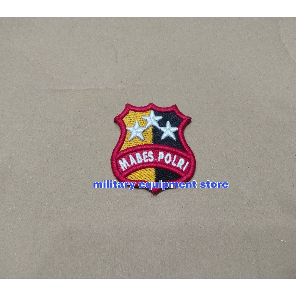 BORDIR TIMBUL LOGO MABES POLRI - ATRIBUT BORDIR LOGO MABES POLRI