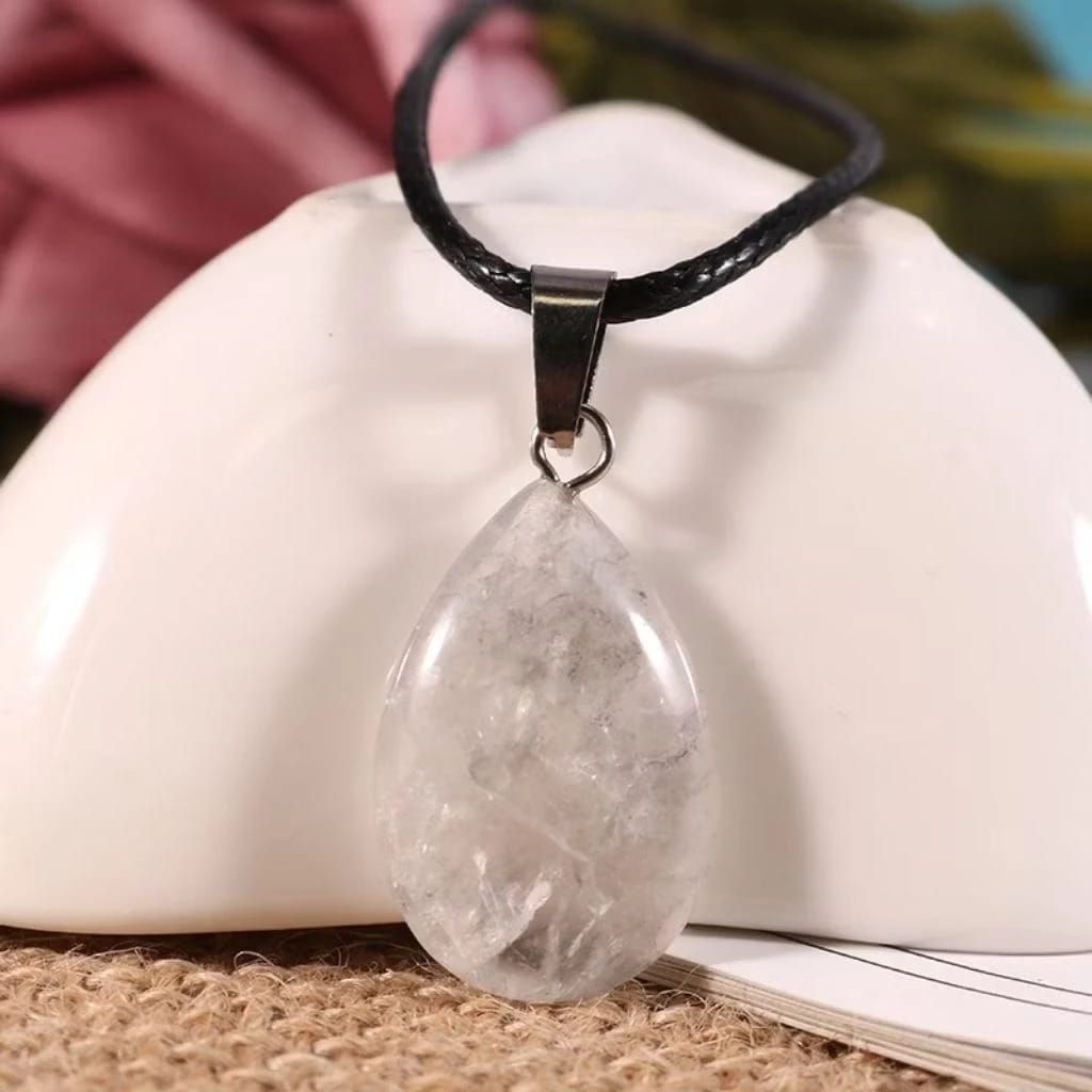 kalung liontin tetes air batu akik asli ketjubung es Kalimantan