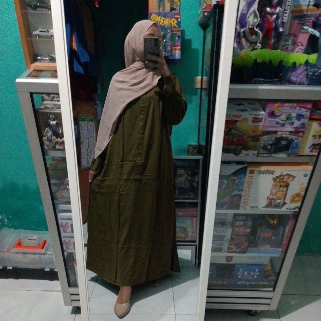 gamis rayon tuwil army