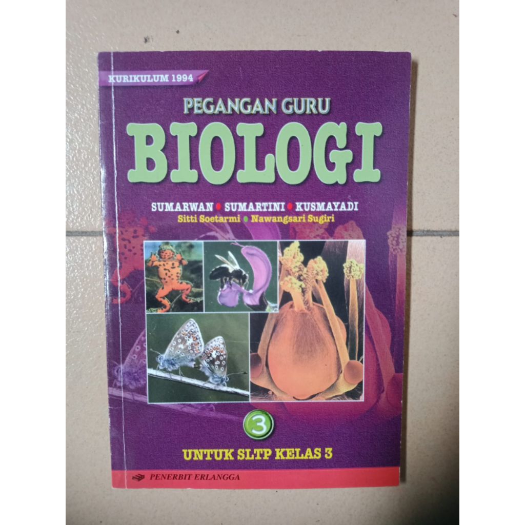 BUKU ORIGINAL PEGANGAN GIRU BIOLOGI UNTUK SLTP KLS 3