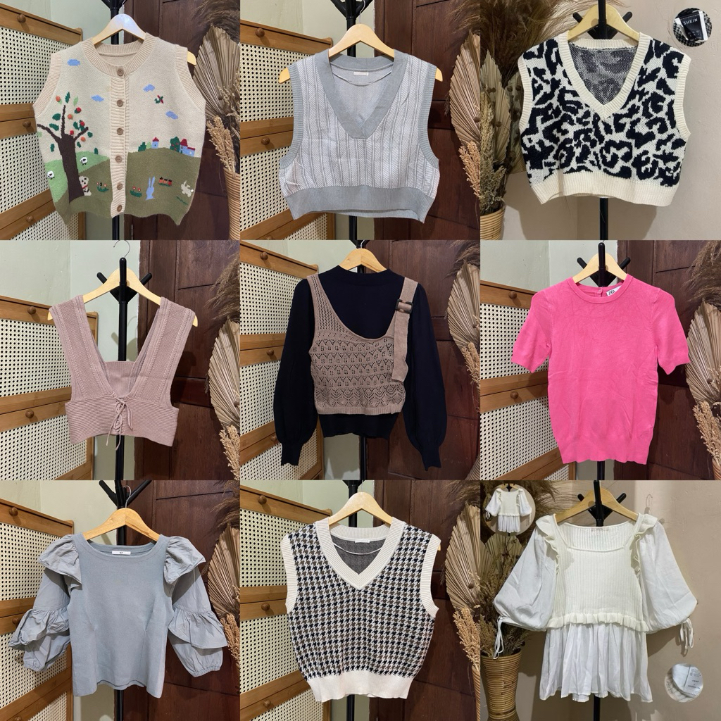 KNITWEAR INNER, VEST, LENGAN PENDEK & ONESET GEMOY