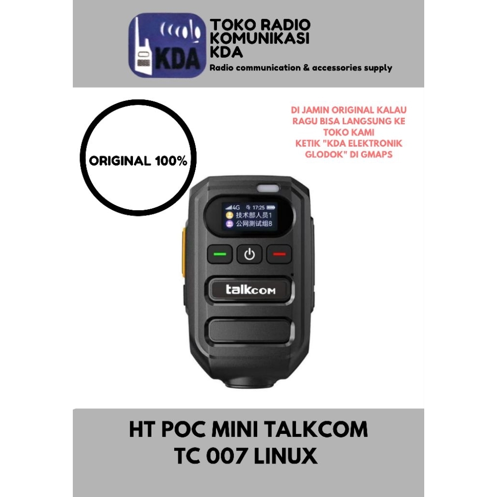 HT POC TALKCOM TC 007 MINI LINUX | HT TALKCOM KELUARAN TERBARU | ORIGINAL | GARANSI 1 TAHUN | HT TAL