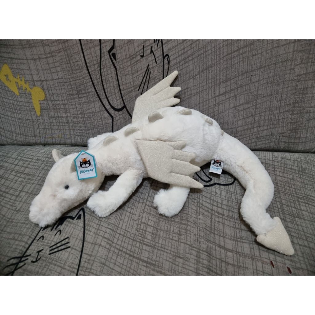 Boneka Jellycat Snow Dragon Large NWT