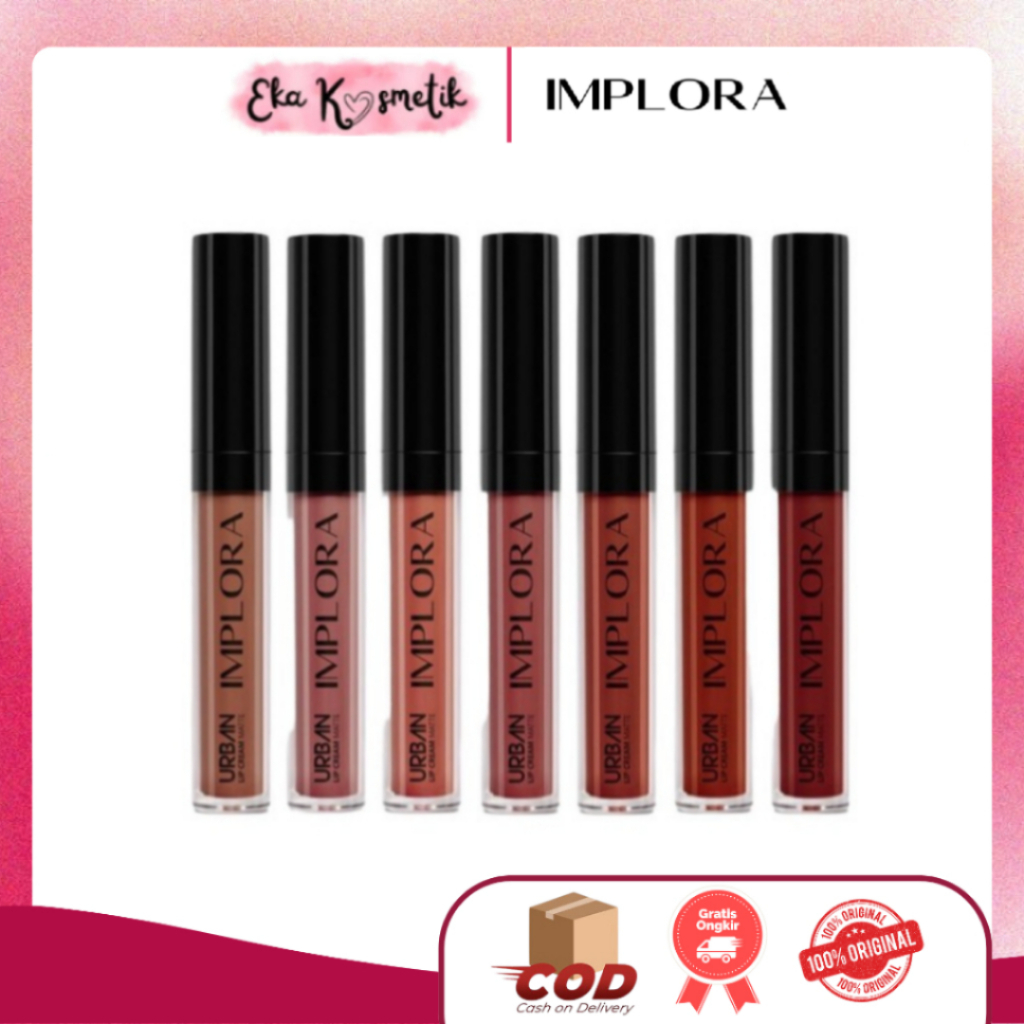 [LUSINAN] IMPLORA Urban Matte Lip Cream All Shade / EKA KOSMETIK