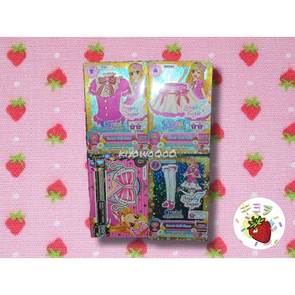 Kartu Aikatsu Ichigo Crystal Collection Angely Sugar Sweet Cafè Set Versi Indo [CP Card]