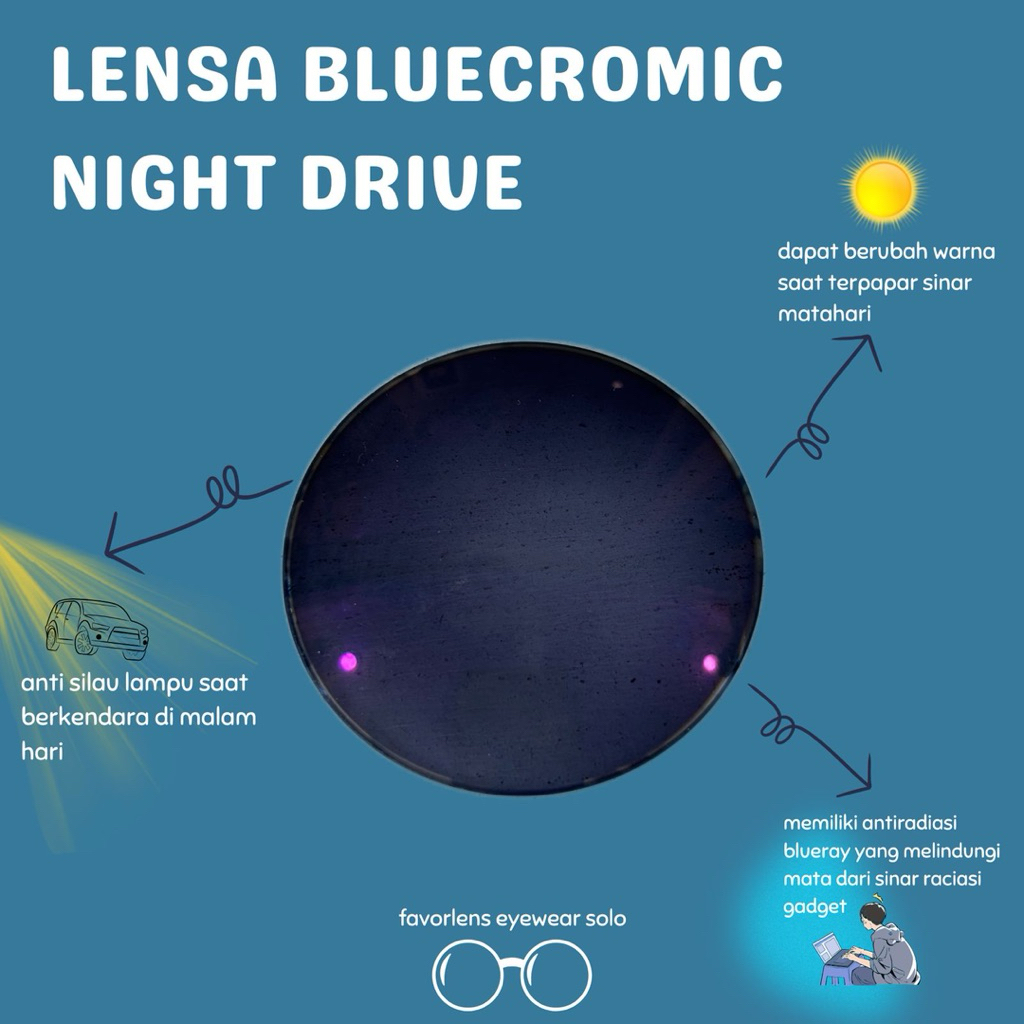 LENSA BLUECROMIC NIGHT DRIVE NORMAL/MINUS/CYLINDER/PLUS