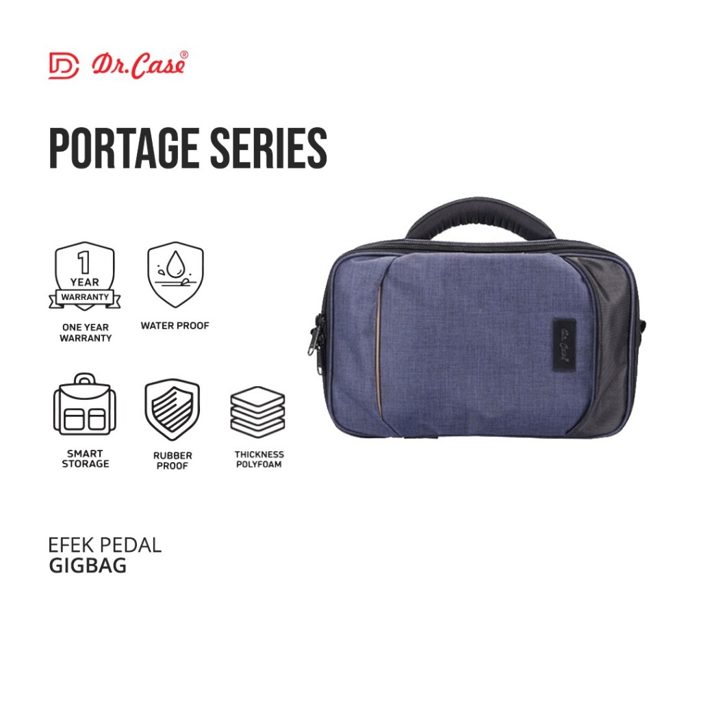 DR.CASE -Tas Efek - Gigbag Efek Portage 2.0 Navy - Size Kecil