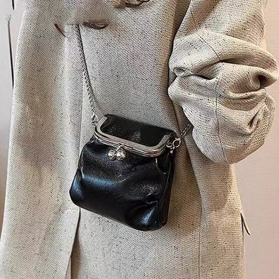 Tas Bahu Perak Wanita Seratus Rantai Selempang Tas Selempang Mini Ember Tas Kosmetik Tote