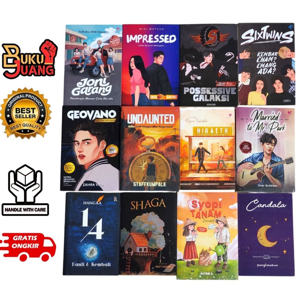 NOVEL OBRAL MURAH BEST SELLER ORIGINAL 10.000 %