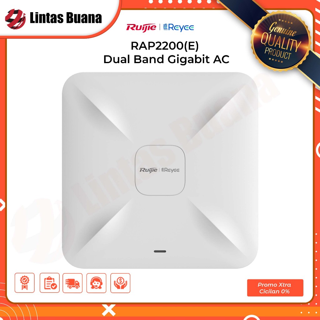 Ruijie RG-RAP2200(E) Wi-Fi 5 1267Mbps Ceiling Access Point RG-RAP 2200 E