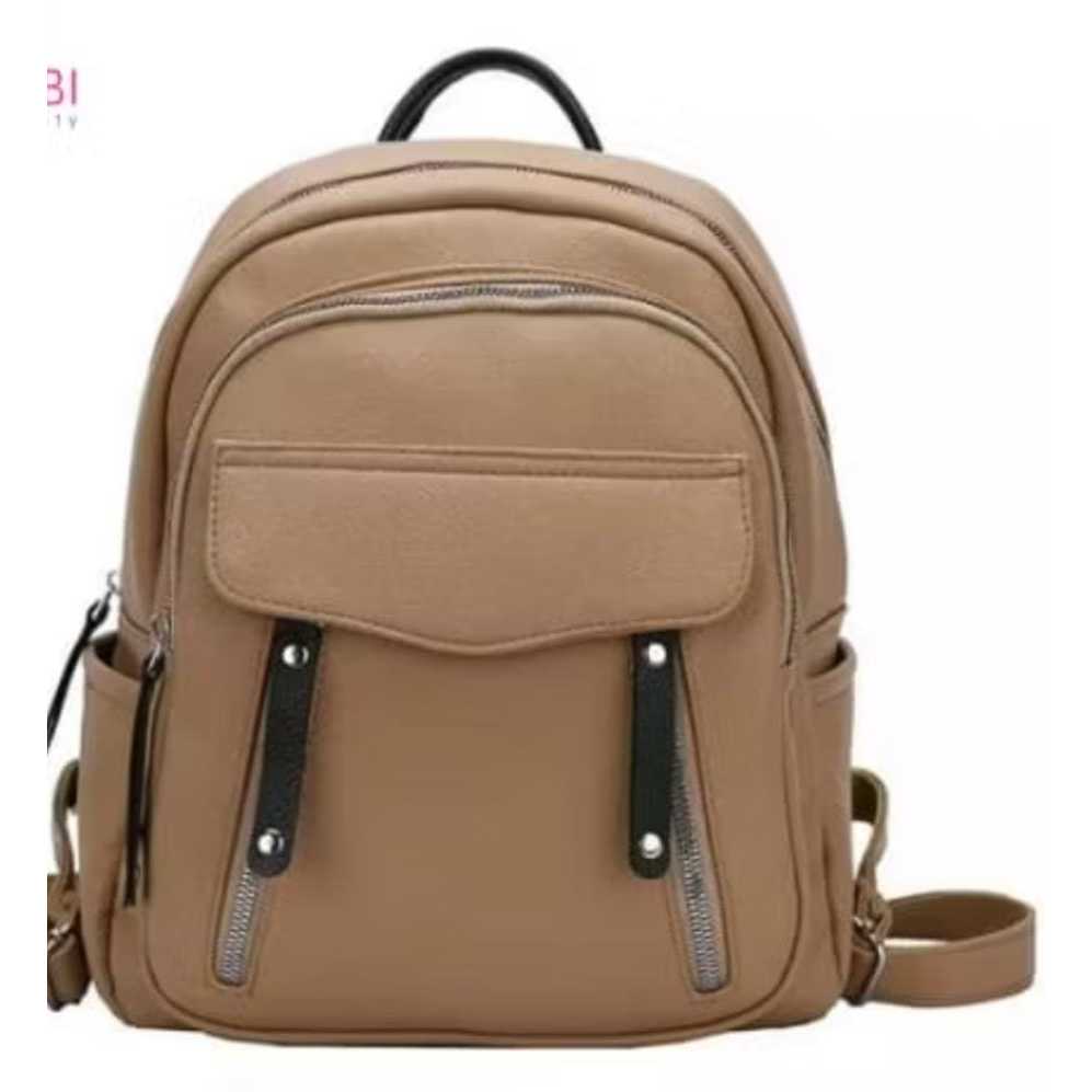 Mimi Tas Ransel Wanita Kulit Sintetis Bahu Sekolah Traveling