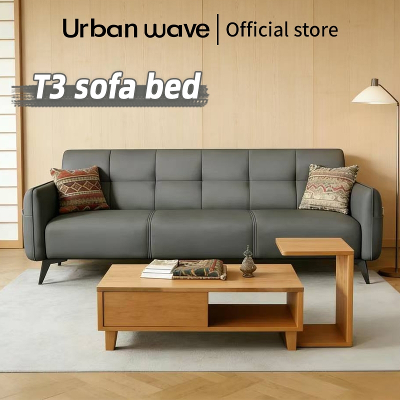 Sofa Kulit Asli Premium, Sofa Lurus Minimalis Ruang Tamu, Sofa Empuk Mewah Tahan Lama Cocok untuk ap