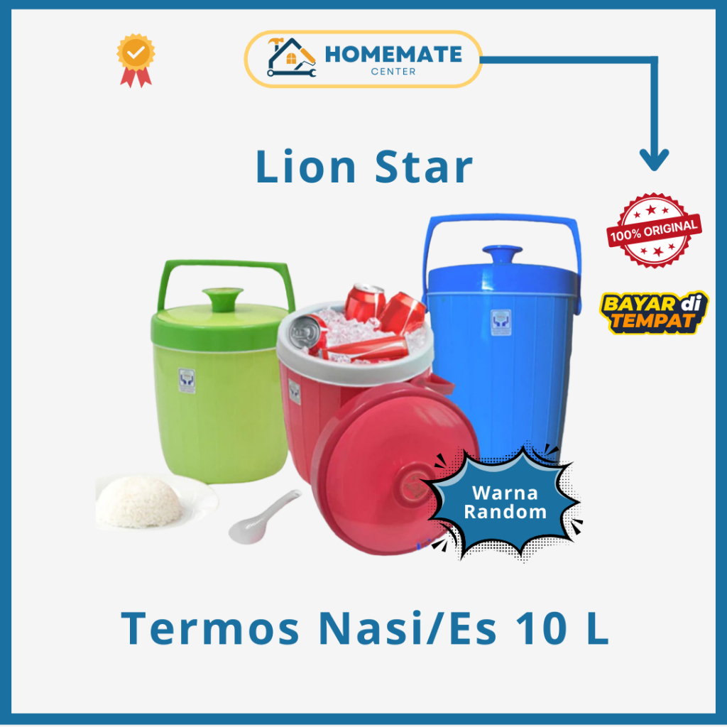 Termos Nasi Lion Star 10 Liter - Rice Bucket Termos Es Batu Tempat Nasi Panas Dingin Original