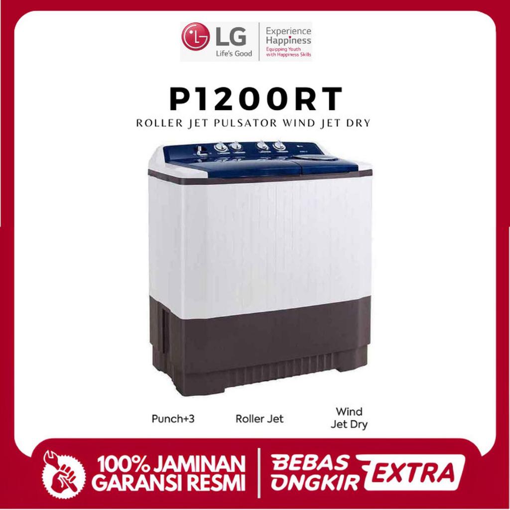 LG Mesin Cuci 12kg 2 Tabung P1200RT
