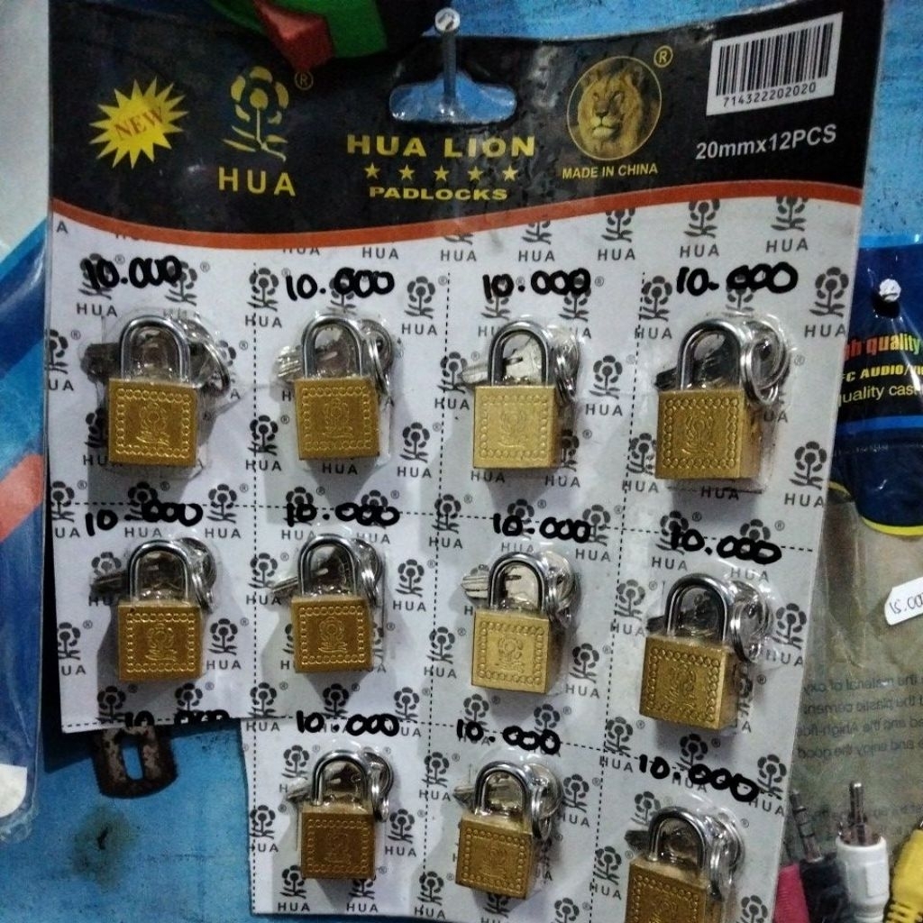 Gembok kecil harga 1pcs gembok kuning untuk tas atau Koper ukuran 20mm