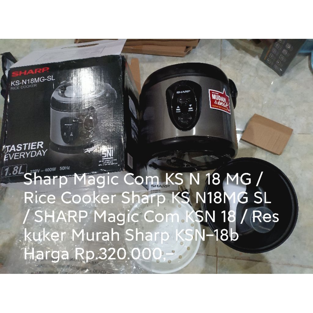Sharp Magic Com KS N 18 MG / Rice Cooker Sharp KS N18MG SL / SHARP Magic Com KSN 18 / Reskuker Murah