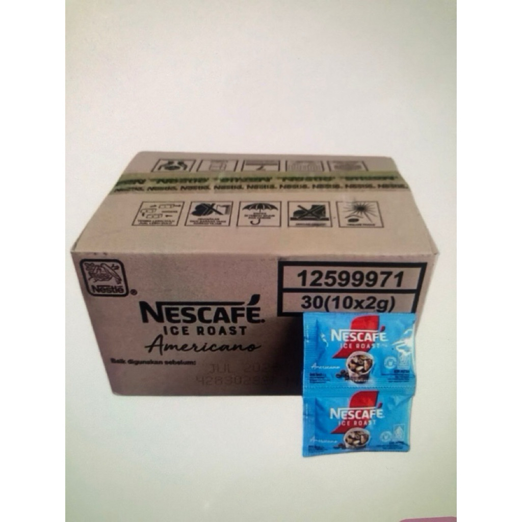 Nescafe Ice Roast Americano Sachet 2g 1 dus isi 30rcg  -KARTONAN - GRAB/GOJEK
